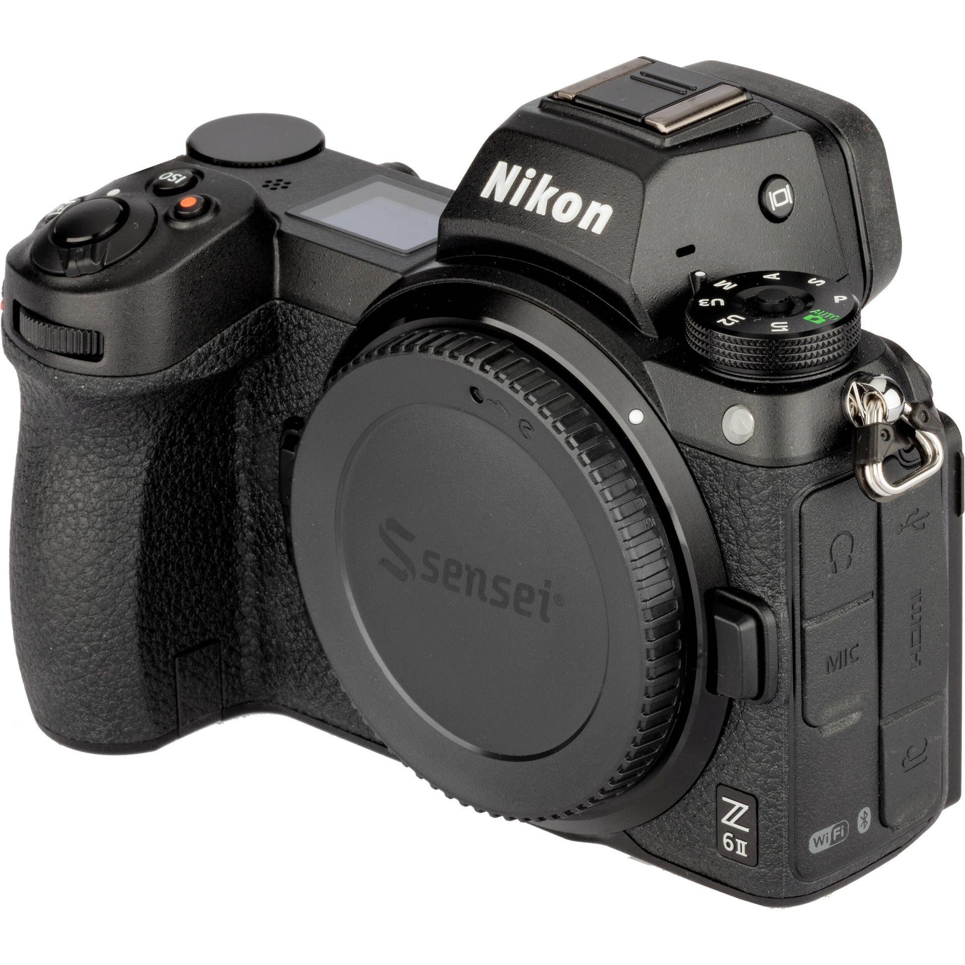 Sensei Body Cap with durable black plastic that securely fits on lens mount to protect camera sensor and internal components from dust, moisture, and damage, with finger-grip edges for easy attachment and removal.