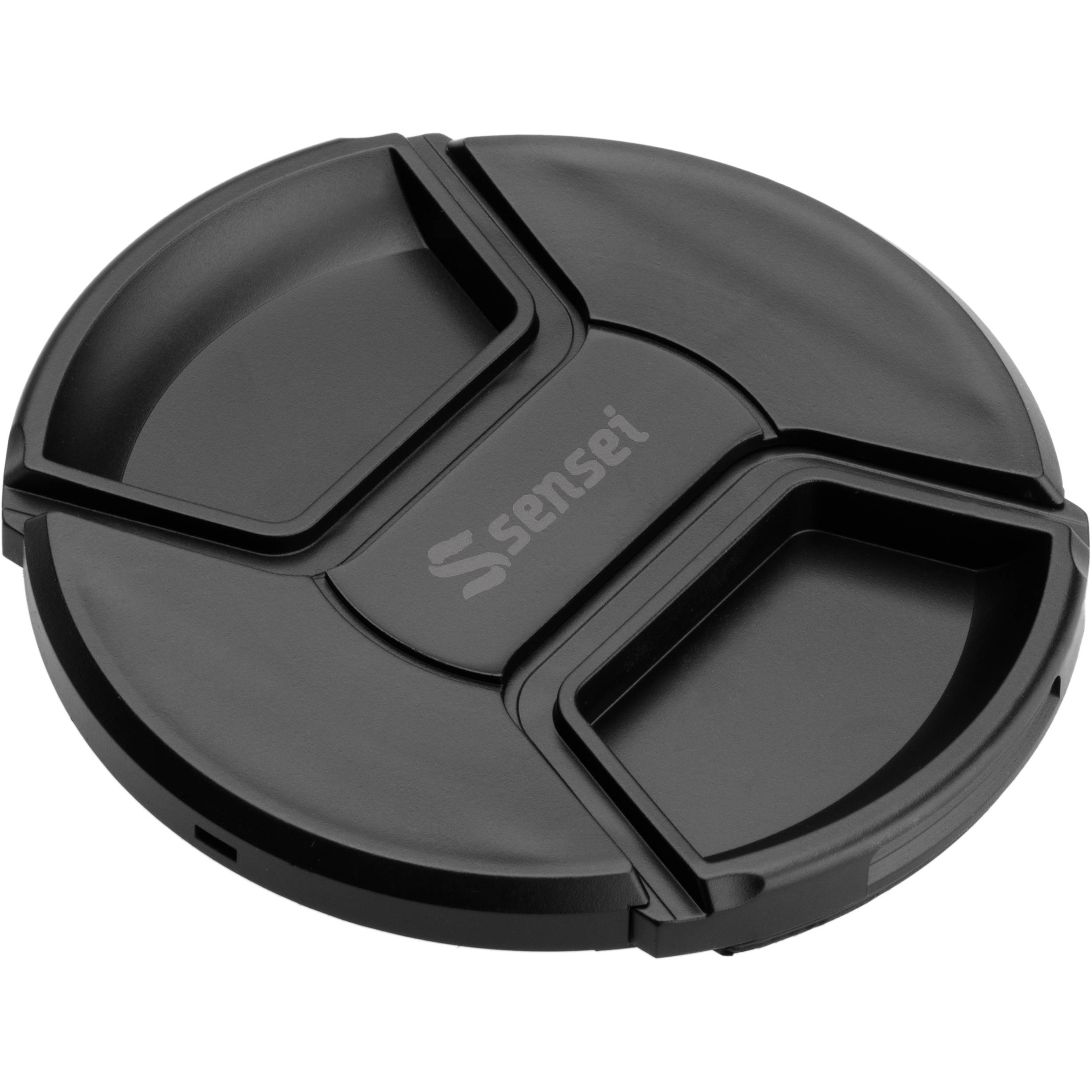 Sensei center pinch snap-on lens cap for dust and scratch protection
