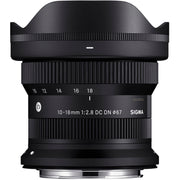 Sigma 10-18mm f/2.8 DC DN Contemporary Lens for Canon RF – compact, ultra-wide-angle zoom with bright f/2.8 aperture, perfect for dynamic stills and video.
