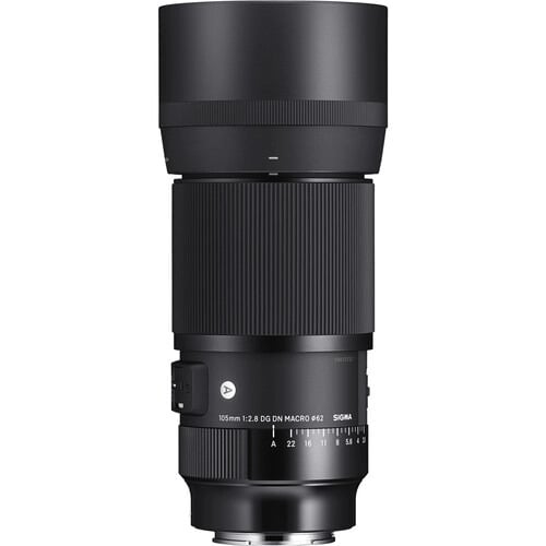 Sigma 105mm f/2.8 DG DN Macro Art Lens for Sony E – 1:1 magnification macro lens with f/2.8 aperture and pro-level sharpness.