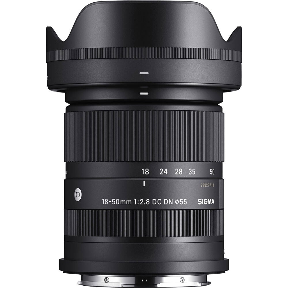 Sigma camera lens on a white background