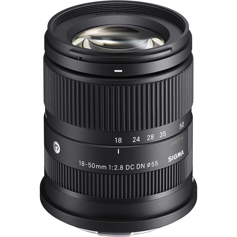 Sigma camera lens on a white background