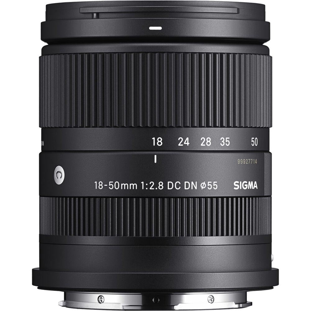Sigma camera lens on a white background