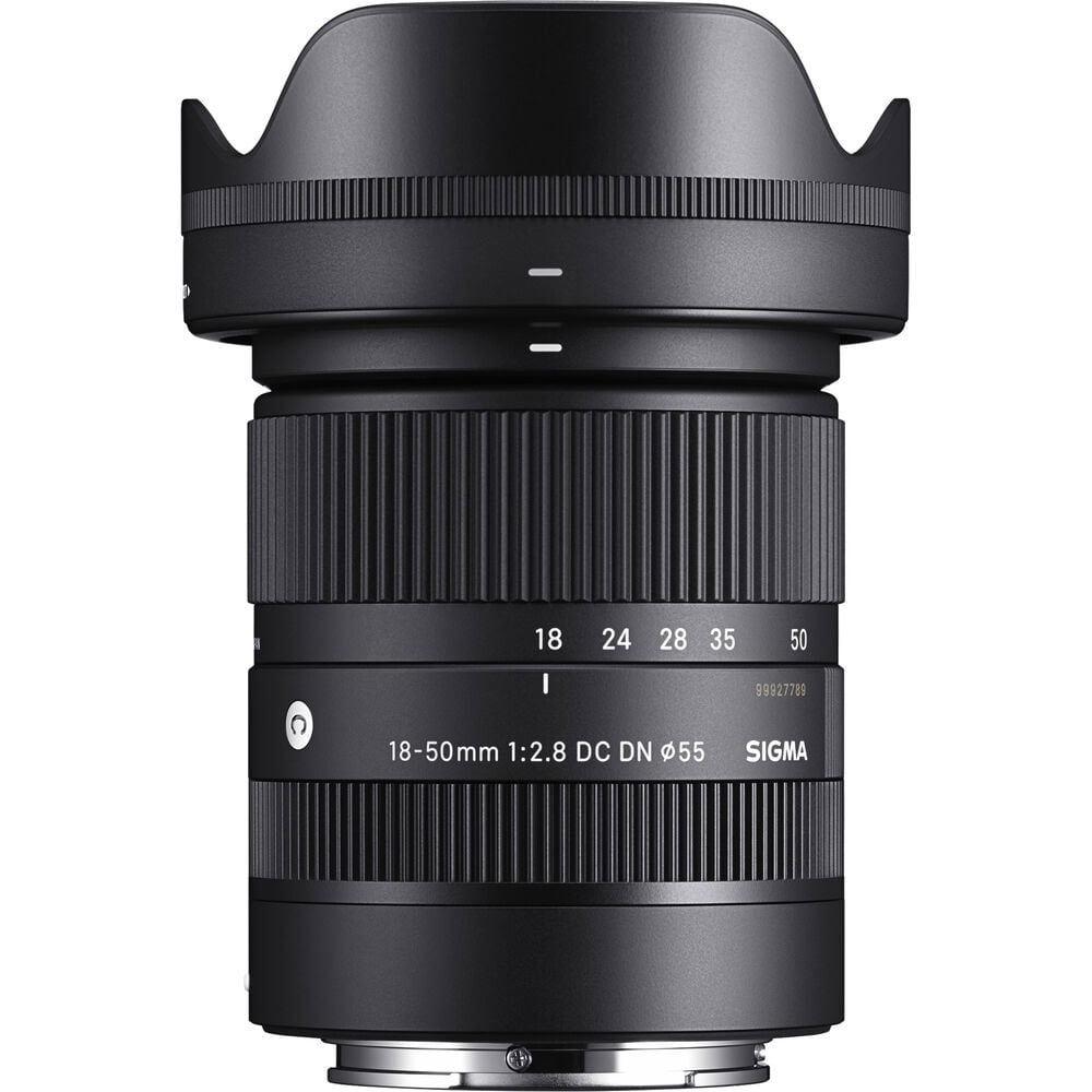 Sigma camera lens on a white background