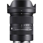 Sigma camera lens on a white background