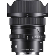 Sigma AF 24mm f/2 DG DN wide-angle prime lens for full-frame mirrorless cameras.