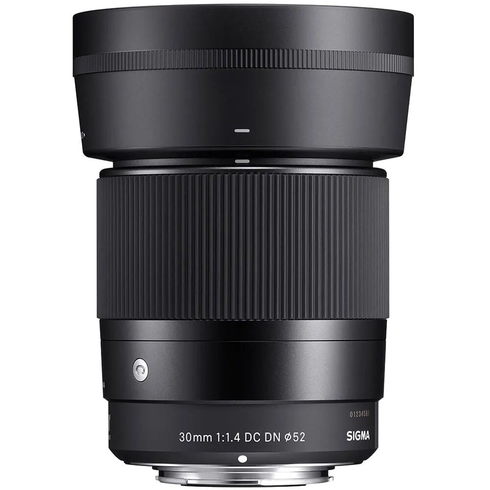 Sigma camera lens on a white background
