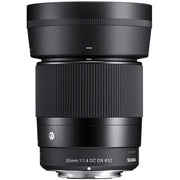 Sigma camera lens on a white background