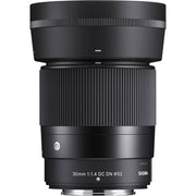 Sigma camera lens on a white background