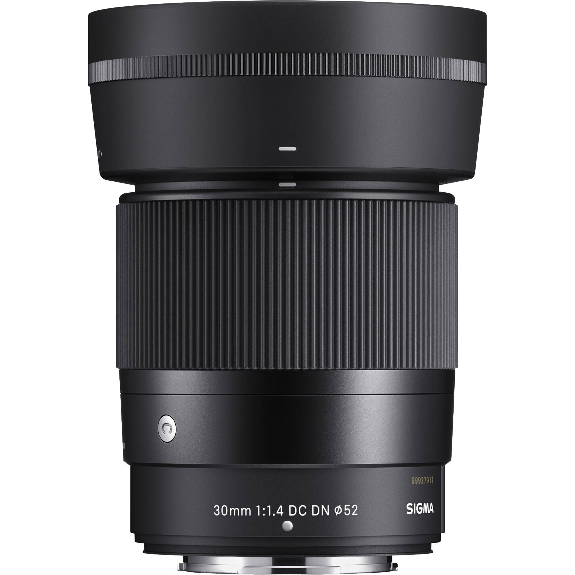 Sigma camera lens on a white background