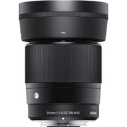 Sigma camera lens on a white background
