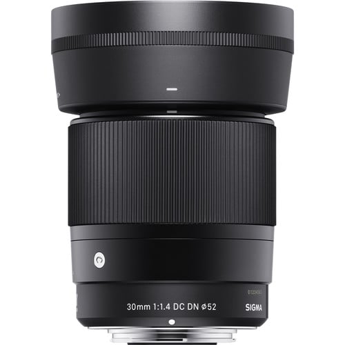Sigma camera lens on a white background