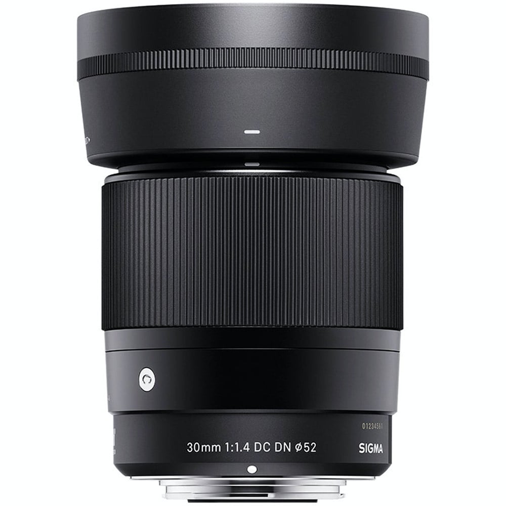 Sigma camera lens on a white background