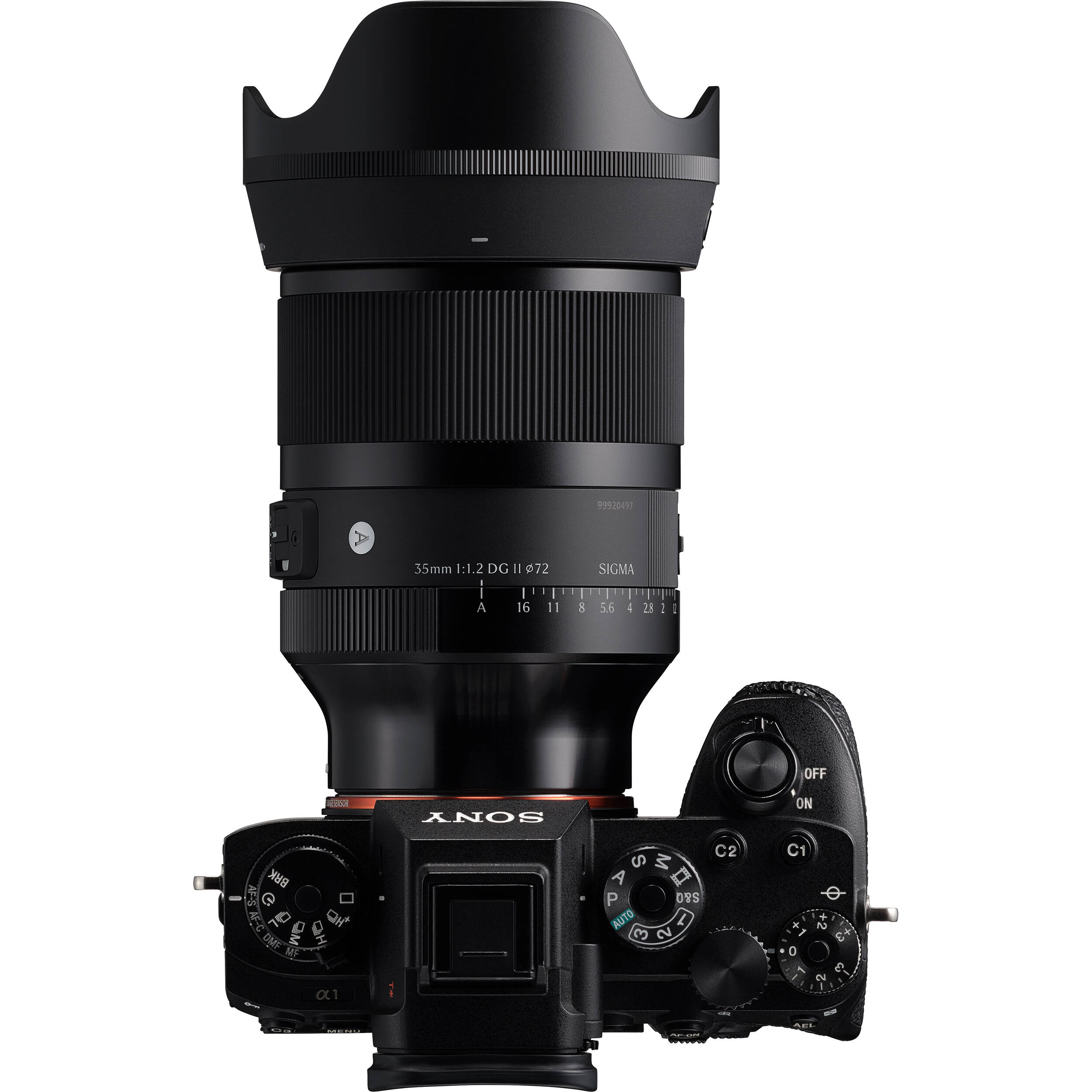 Sigma 35mm f/1.2 DG II Art lens showing compact design, fast autofocus, and large aperture.
