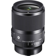 Sigma 35mm f/1.4 DG DN Art lens for Leica L-mount cameras, featuring a wide aperture and high-resolution optics for professional imaging.
