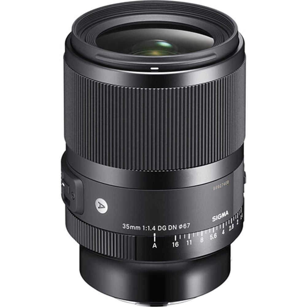 Sigma 35mm f/1.4 DG DN Art lens for Leica L-mount cameras, featuring a wide aperture and high-resolution optics for professional imaging.