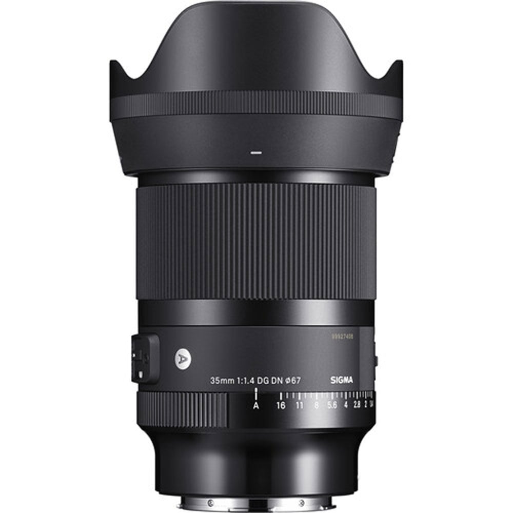 Sigma 35mm f/1.4 DG DN Art lens for Leica L-mount cameras, featuring a wide aperture and high-resolution optics for professional imaging.