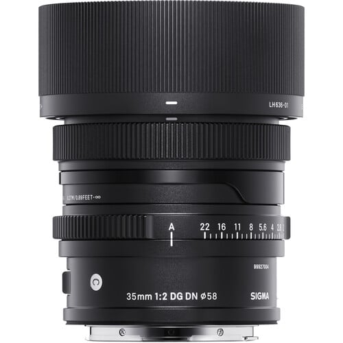 Sigma 35mm f/2 DG DN Contemporary Lens for Leica L – a sleek, all-metal prime offering superb sharpness, creamy bokeh, and fast autofocus, ideal for versatile everyday photography.