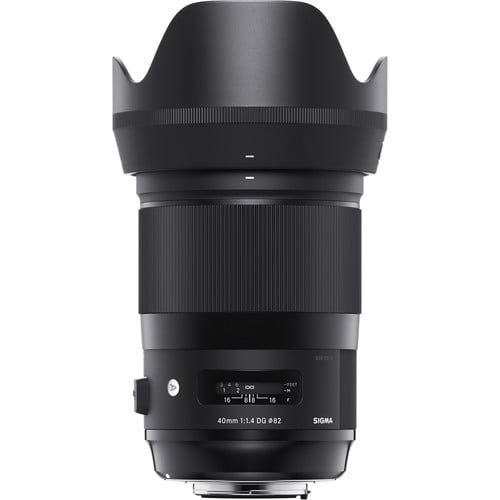 Sigma 40mm f/1.4 DG HSM Art standard prime lens for Nikon F full-frame cameras.