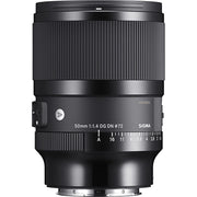 Sigma camera lens on a white background