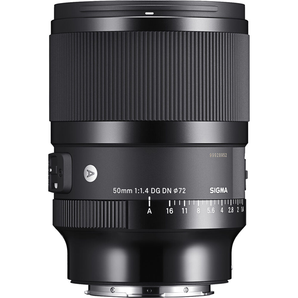 Sigma camera lens on a white background