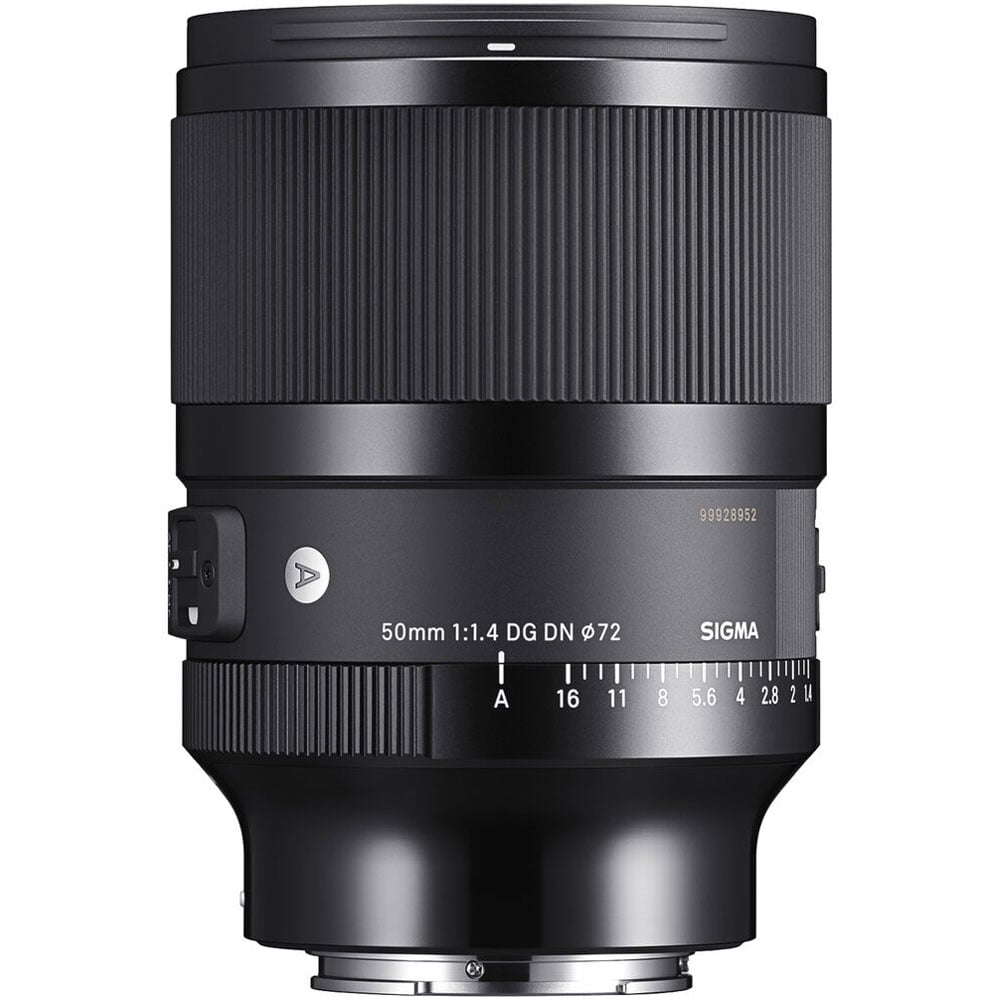 Sigma camera lens on a white background