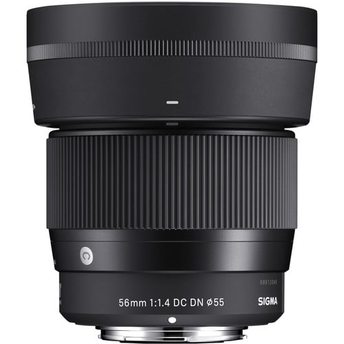 Sigma 56mm f/1.4 DC DN Contemporary Lens – fast prime lens with outstanding sharpness and beautiful bokeh, ideal for portraits and low-light shooting.