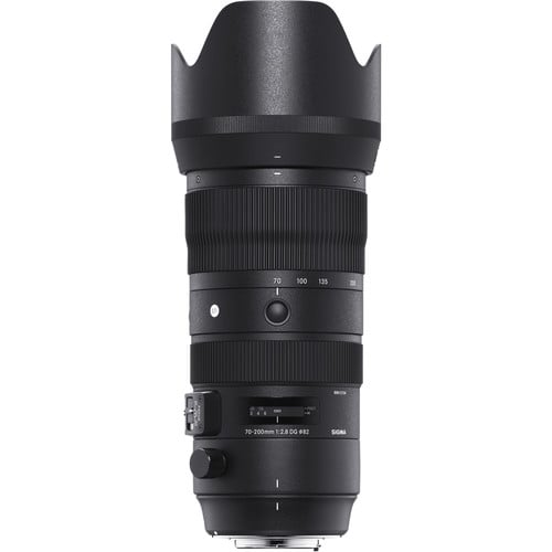 Sigma 70-200mm f/2.8 DG OS HSM Sports Lens for Canon EF. A pro telephoto zoom with constant f/2.8, OS stabilisation, and weather-sealed design for sports, wildlife, and portraits.
