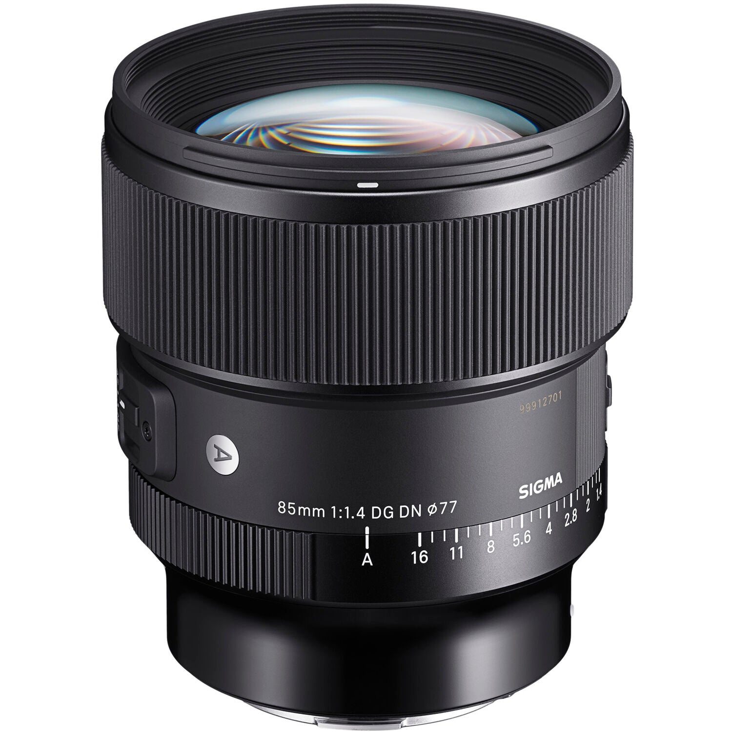 Sigma camera lens on a white background