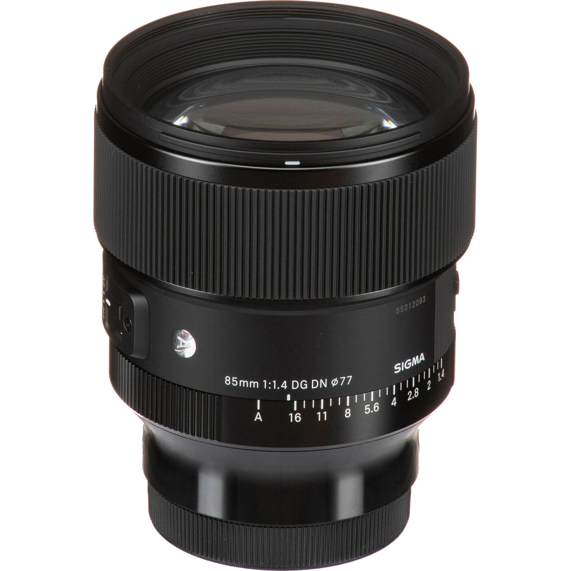 Sigma camera lens on a white background