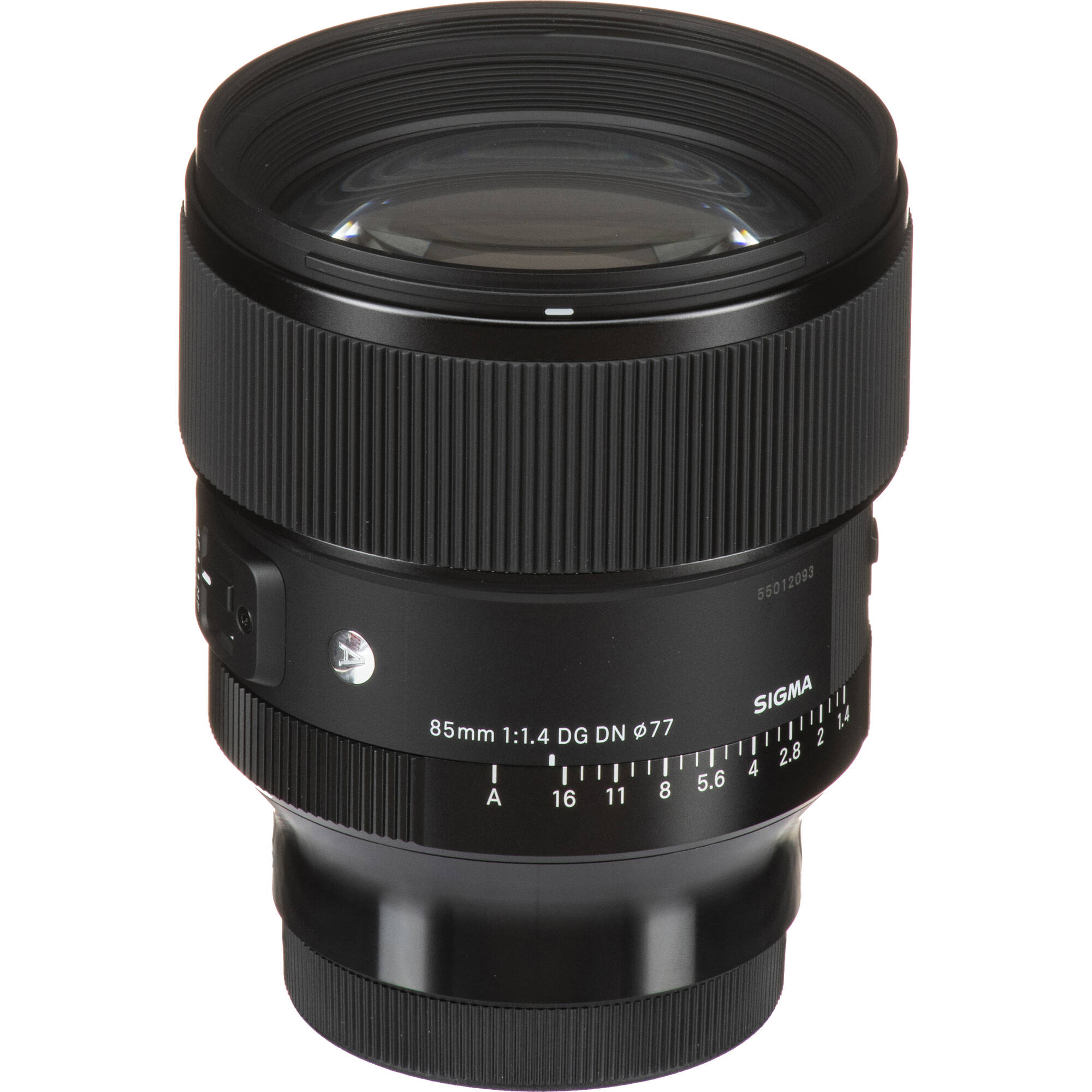 Sigma camera lens on a white background
