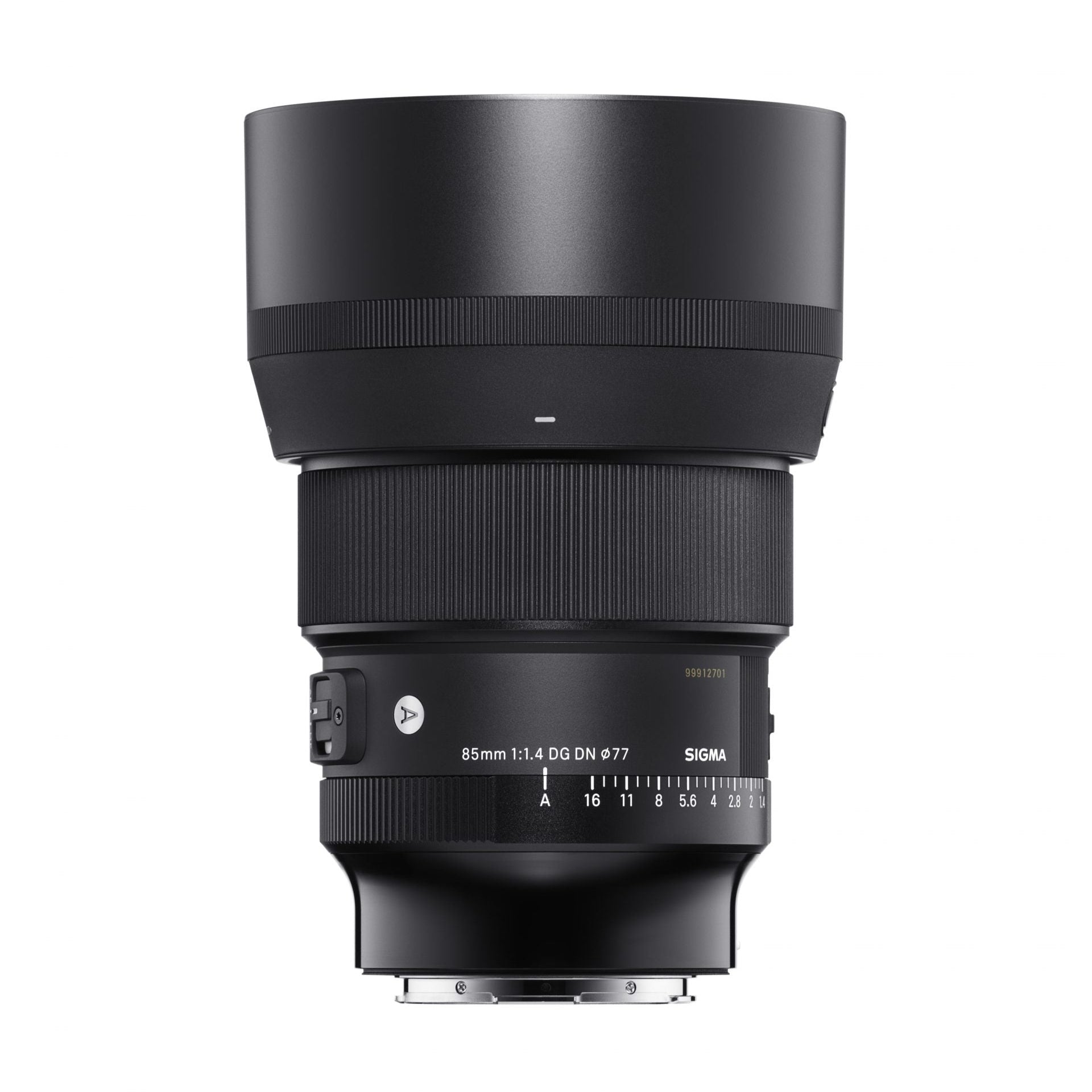Sigma camera lens on a white background