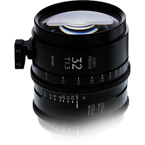 Sigma Aizu Prime T1.3 LF Cinema Lens ARRI PL compact large-format cine lens with fast aperture.