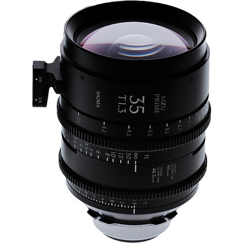 Sigma Aizu Prime T1.3 LF Cinema Lens ARRI PL compact large-format cine lens with fast aperture.