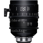 Sigma Aizu Prime T1.3 LF cinema lens for Sony E with fast aperture, large-format coverage, compact design, and advanced metadata support.