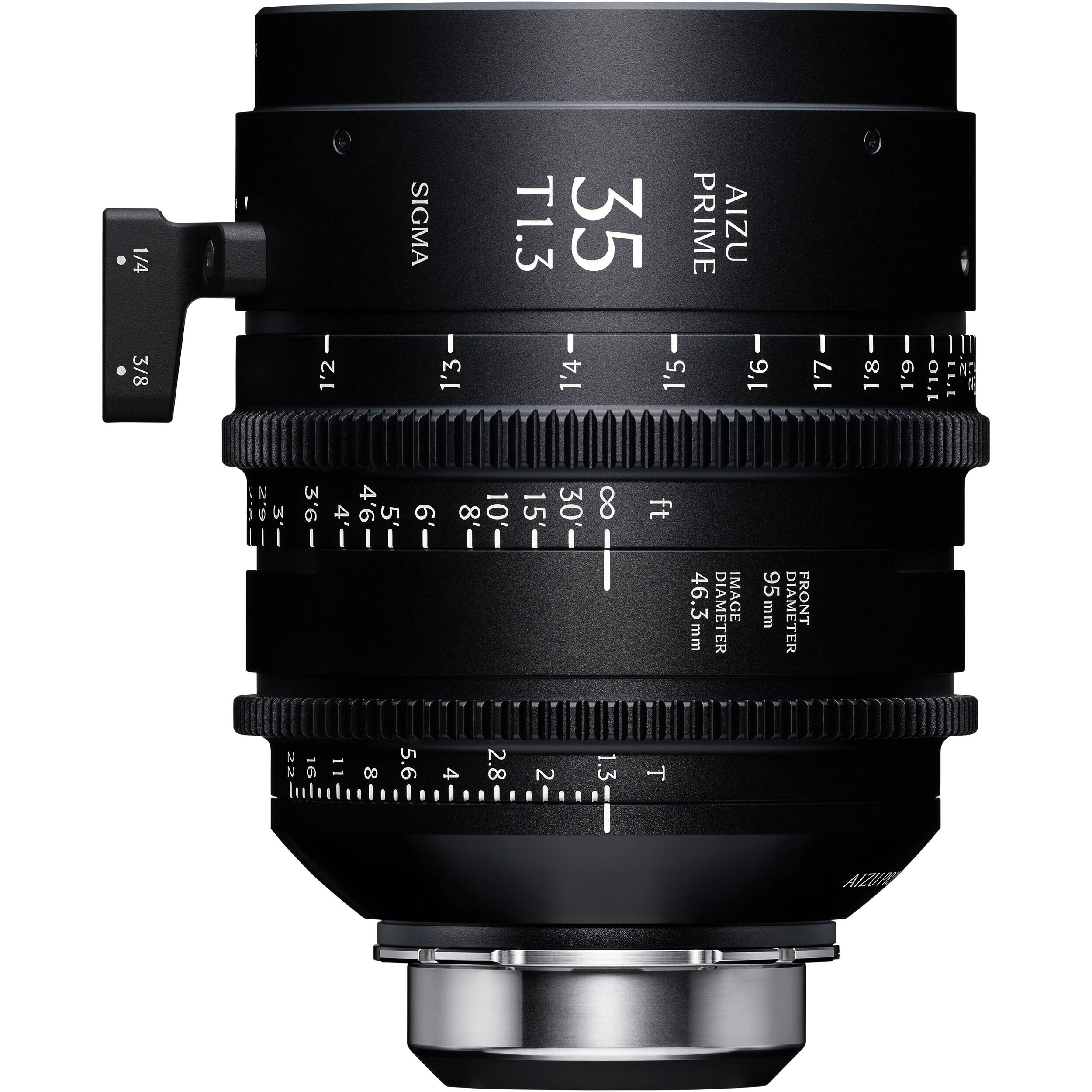 Sigma Aizu Prime T1.3 LF cinema lens for Sony E with fast aperture, large-format coverage, compact design, and advanced metadata support.