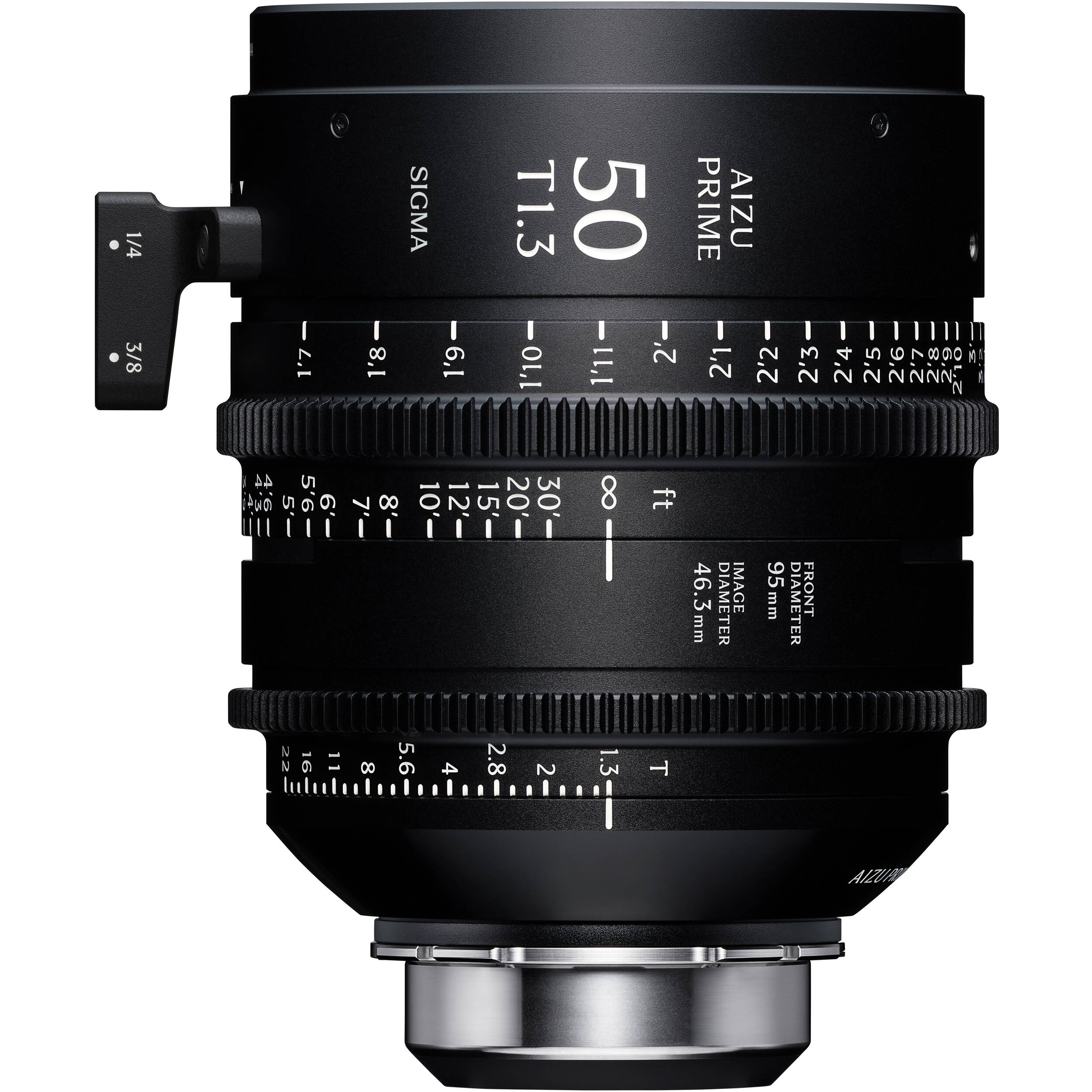 Sigma Aizu Prime T1.3 LF cinema lens for Sony E with fast aperture, large-format coverage, compact design, and advanced metadata support.