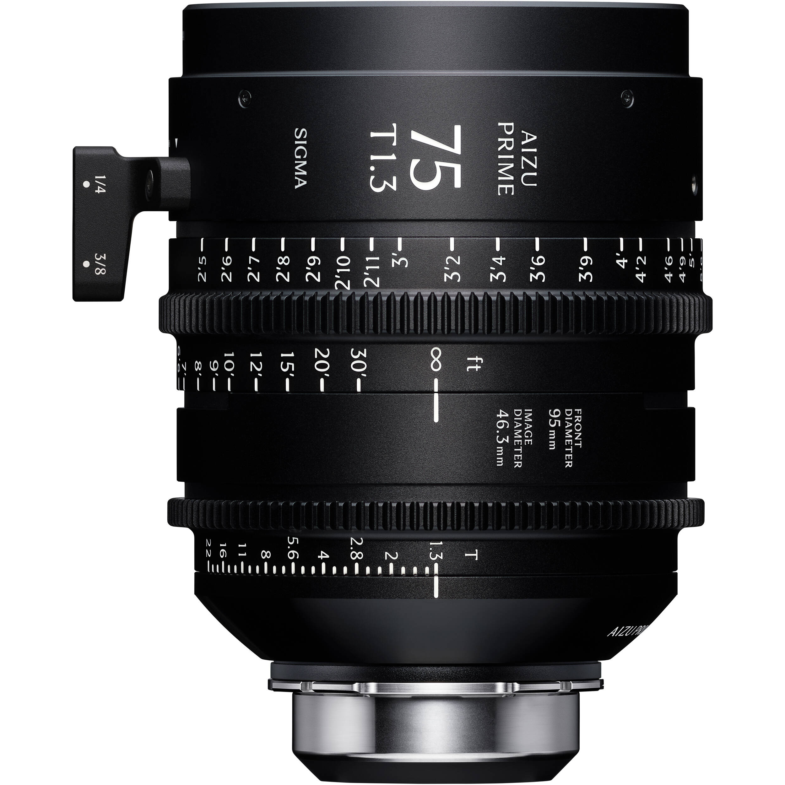 Sigma Aizu Prime T1.3 LF cinema lens for Sony E with fast aperture, large-format coverage, compact design, and advanced metadata support.