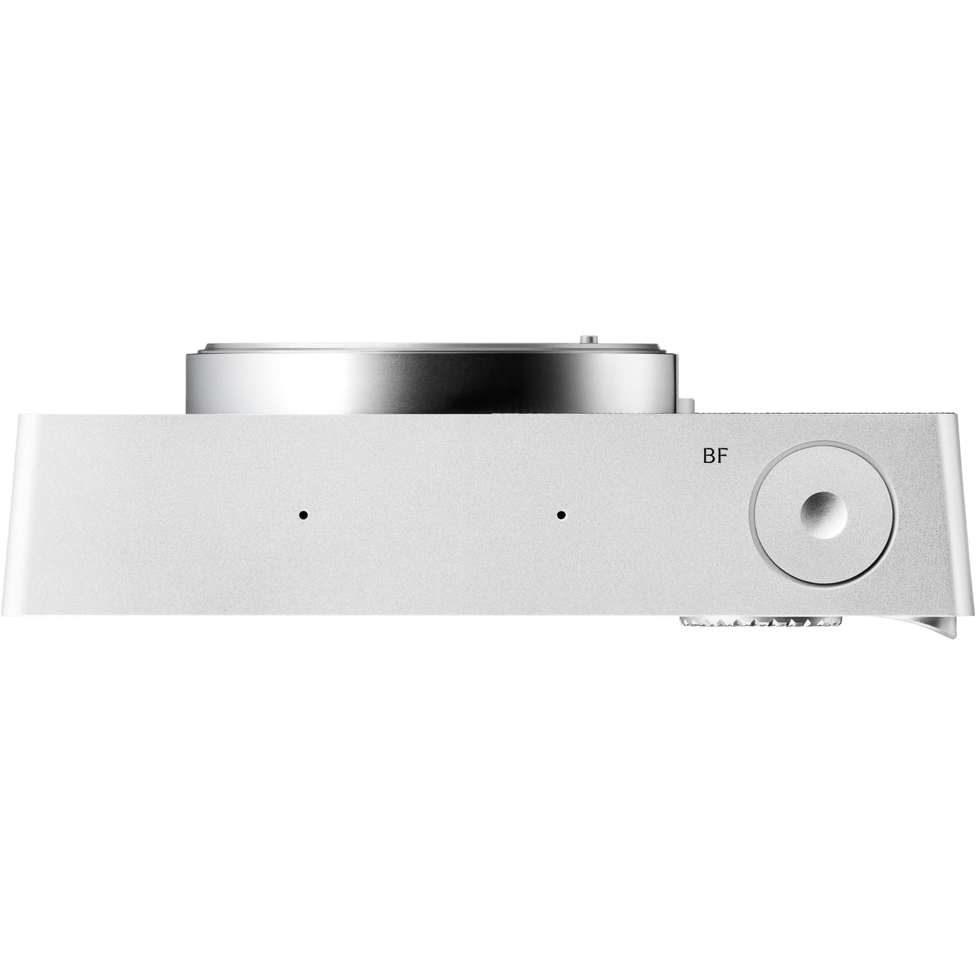 Sigma BF Mirrorless Camera in silver with 24.6MP full-frame back-illuminated Bayer CMOS sensor, L-mount, 230GB internal storage, 6K video at 30fps, Full HD 120fps recording, hybrid autofocus with human and animal tracking, ISO 100-102400, 3.15-inch touchscreen, USB-C, and metal unibody design.