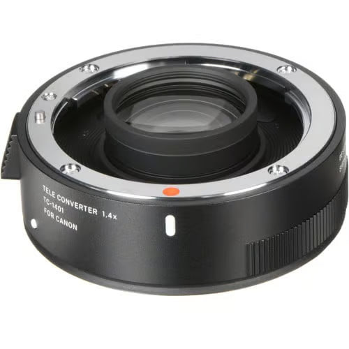 Sigma TC-1401 1.4x Teleconverter for Canon EF – extends focal length of compatible Canon EF lenses by 1.4x while retaining autofocus and image quality.