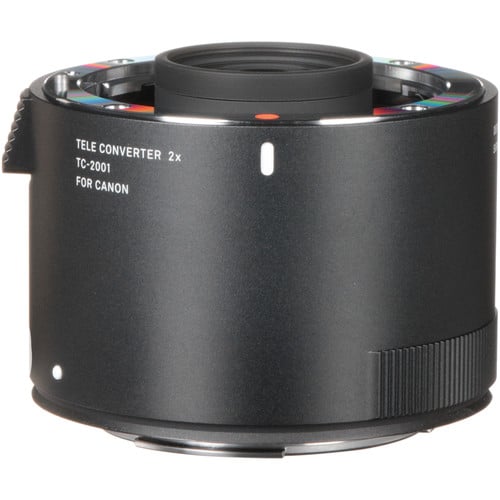 Sigma TC-2001 2x Teleconverter for Canon EF – doubles the focal length of compatible Canon EF lenses with high-quality optics and reliable autofocus performance.