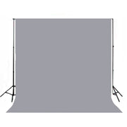 Durable grey 3x6 meter cotton muslin photography backdrop suitable for studio, home, or on-location shoots, foldable for easy transport.