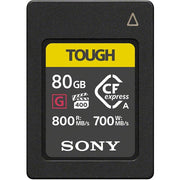 Sony CFexpress Type A TOUGH Memory Card – ultra-durable, high-speed storage designed for 4K/8K video and professional photography workflows."