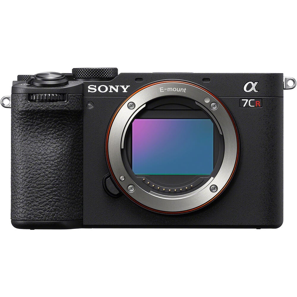 Sony a7CR compact full-frame mirrorless camera with 61MP sensor, AI autofocus, 4K video, and 5-axis image stabilisation.
