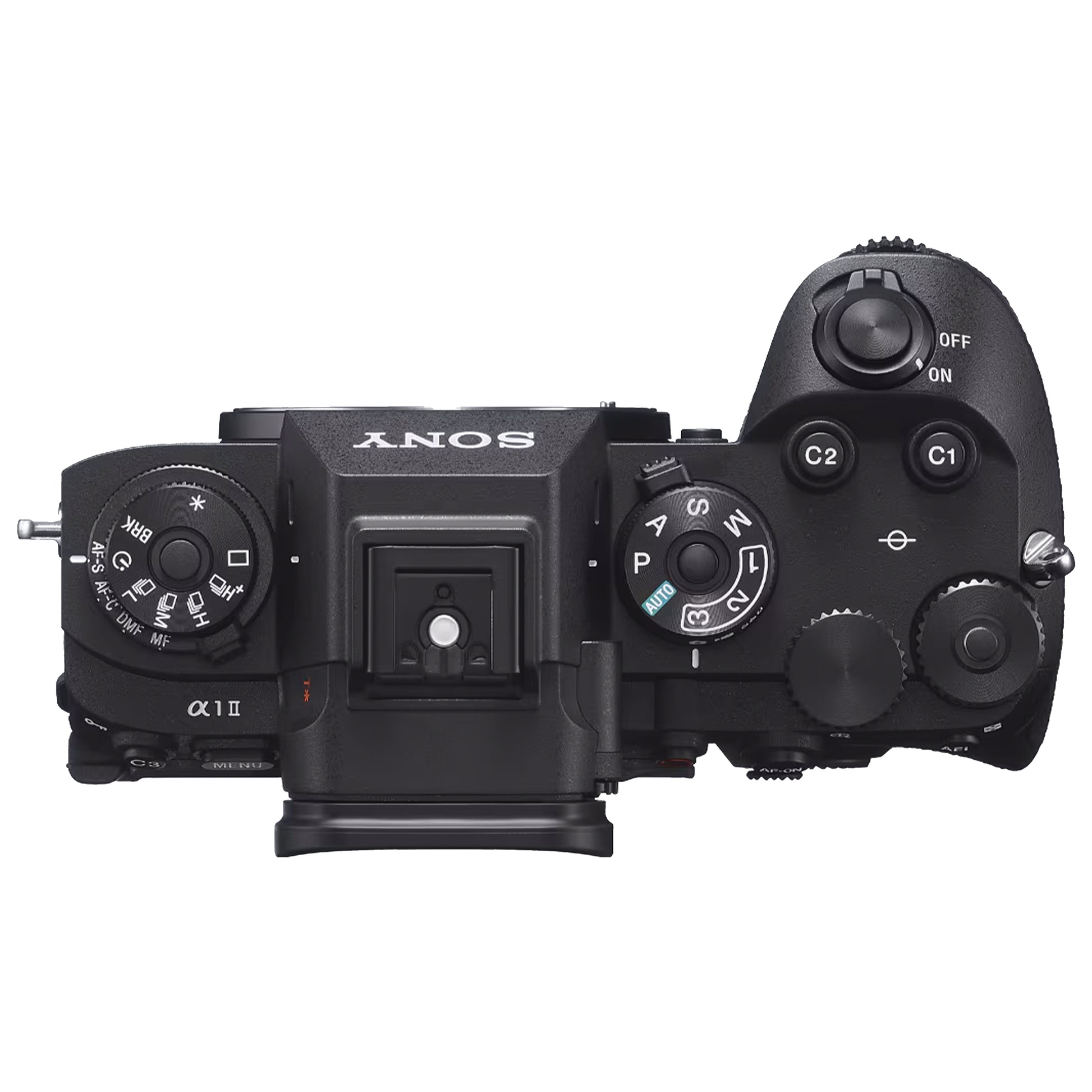 Sony Alpha a1 II full-frame mirrorless camera with 61MP sensor, AI autofocus, 8K video, and 5-axis stabilisation.