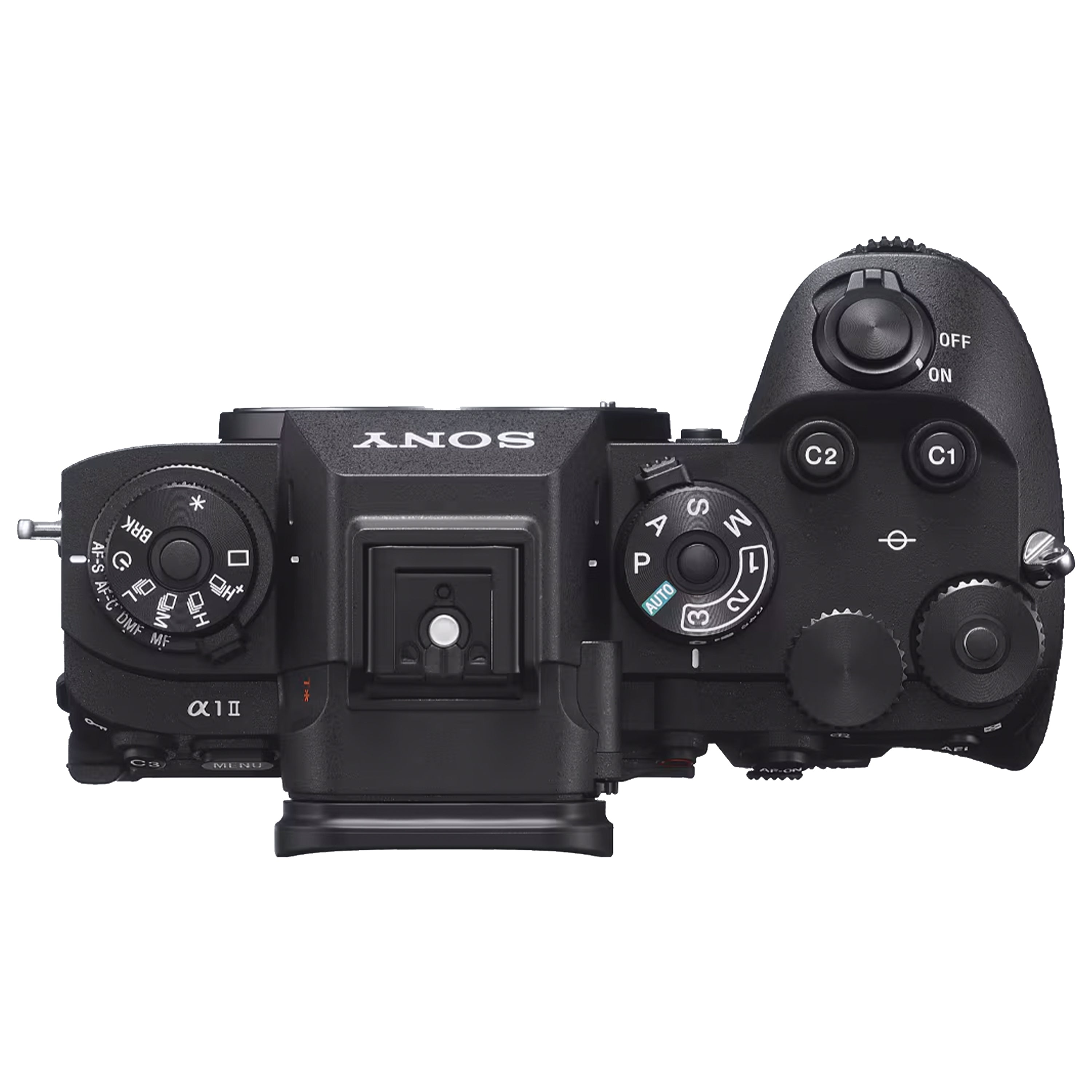 Sony Alpha a1 II full-frame mirrorless camera with 61MP sensor, AI autofocus, 8K video, and 5-axis stabilisation.