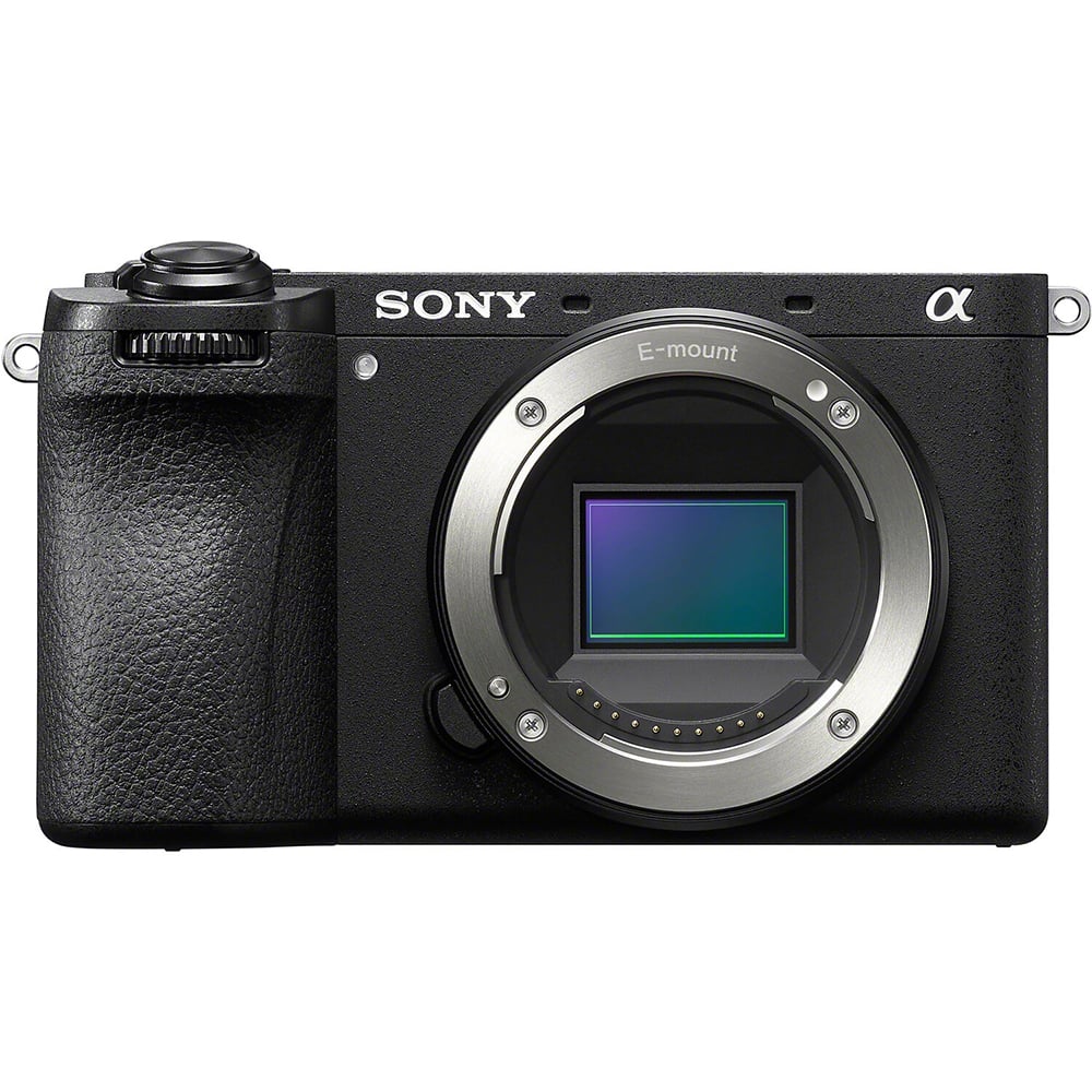 Sony camera body on a white background