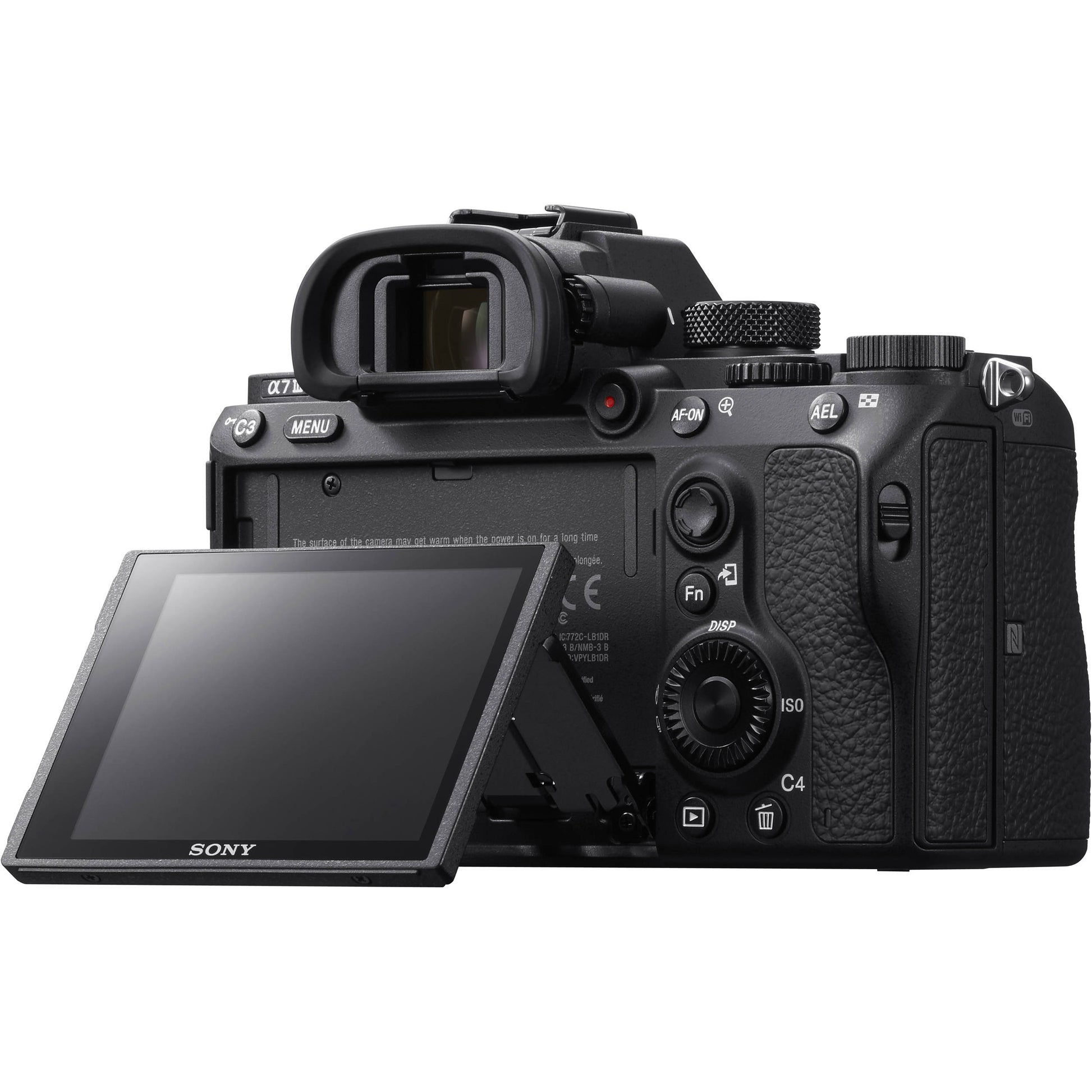 Sony Alpha a7 III full-frame mirrorless camera with 24.2MP sensor, 5-axis stabilisation, hybrid autofocus, and 4K video recording.