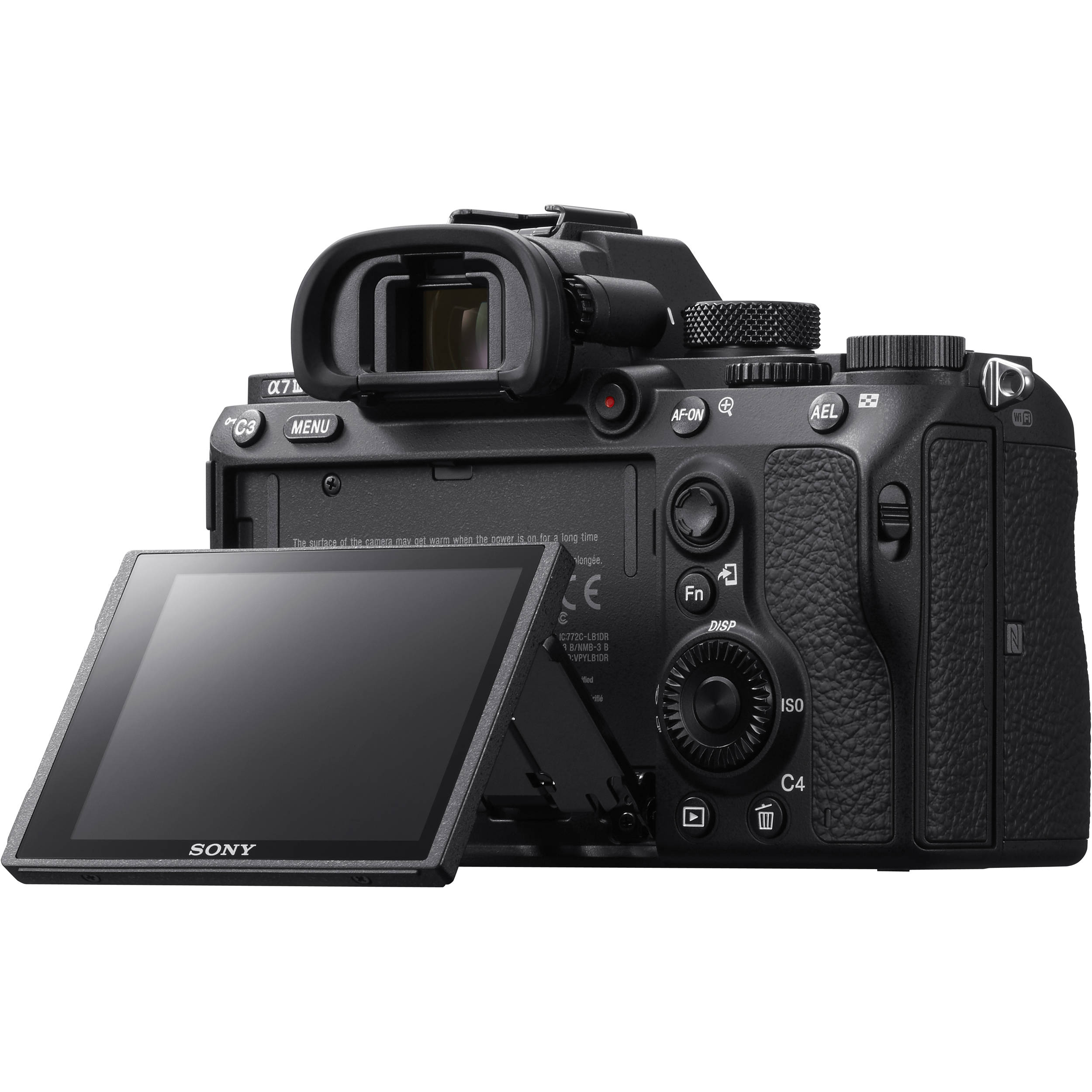 Sony Alpha a7 III full-frame mirrorless camera with 24.2MP sensor, 5-axis stabilisation, hybrid autofocus, and 4K video recording.