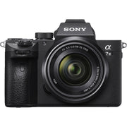 Sony Alpha a7 III full-frame mirrorless camera with 28-70mm kit lens, 24.2MP sensor, 5-axis stabilisation, hybrid autofocus, and 4K video.